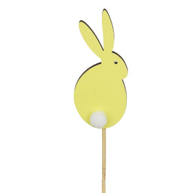 Sweet Bunny 3.5in on 20in stick yellow