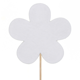 Flower Franka 6x6cm on 11cm stick FSC* white