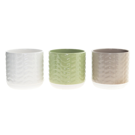 Ceramic pot Jing Ø12,8/10,5xH12cm ES12 3ass 5pcs/tray