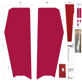 Plant sleeve Linde 70x34x15.5cm red