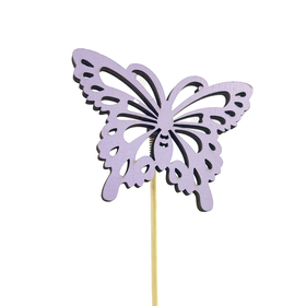 Butterfly Charm 3x2.5in on 20in stick lavender