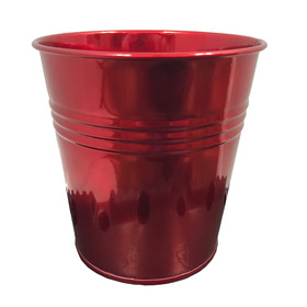 Christmas Pot Tin 6" red