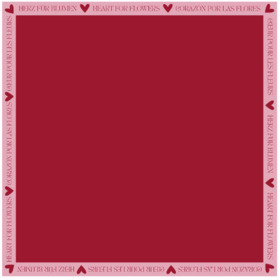 Collerette Whispers of Love 70% PCR 80x80cm rouge