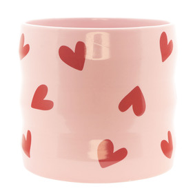 Pot céramique Bubbly Hearts Rose, ES12 5st/tray