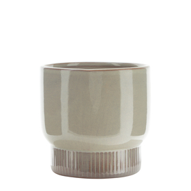 Stoneware pot Milo Ø10,2xH10cm ES9 beige