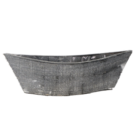 Wooden boat 42x14xH11,5cm FSC* gray