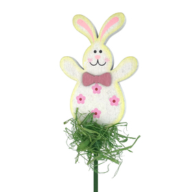 Happy Rabbit 3.2in on 20in stick pink