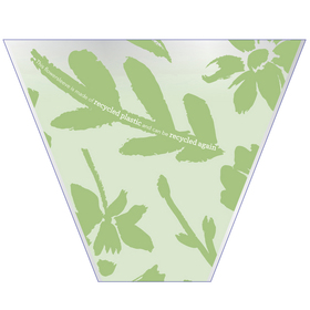 Plant sleeve Phyllis 70% PCR 33x35x13cm green + Terra