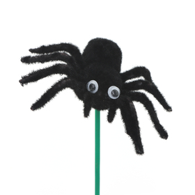 Halloween Spider without glitter on 50cm pick