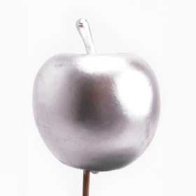 Apple 5cm on 50cm stick metallic silver