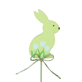 Bunny Tulips 9x5.5cm on 50cm stick yellow