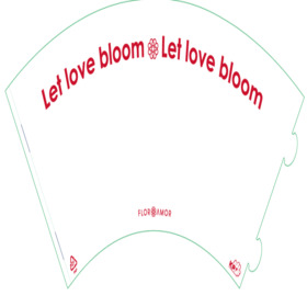 Potcover Let Love Bloom 14x8x25.5cm FSC* white