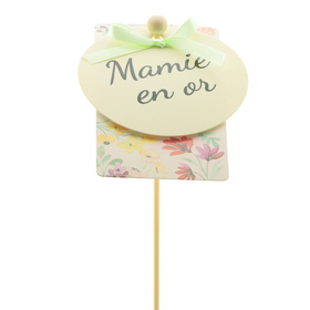Giftcard Mamie en or 10.5x8.5cm on 50cm stick FSC*