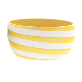 Ceramic bowl Striper Ø16.5xH8,5cm yellow