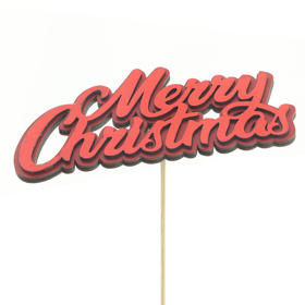 Merry Christmas 13x6.4cm op 50cm stok FSC* rood