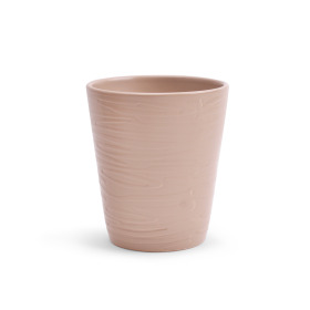 Ceramic pot Wood grain Ø13.5 H15.5cm beige