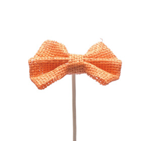Paperweave Bow 8cm on 50cm stick orange