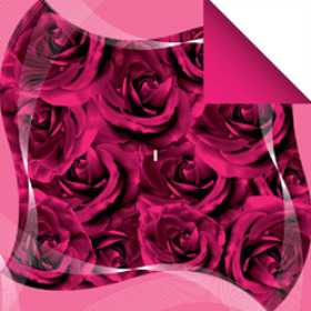 Sheet Roses 75x75cm pink