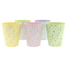 Zinken pot Florine Ø13.3/8.8xH15cm ES12 assorted x5