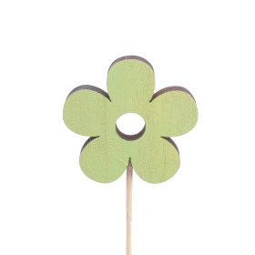 Flower Power 6cm on 10cm stick FSC* green