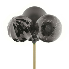 Christmas balls Trio Mixed 4cm on 50cm stick anthracite