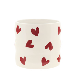 Pot céramique Bubbly Hearts Blanc, ES9 8pc/tray