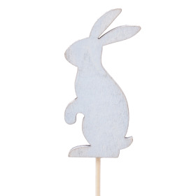 Standing Rabbit 7cm on 10cm stick blue