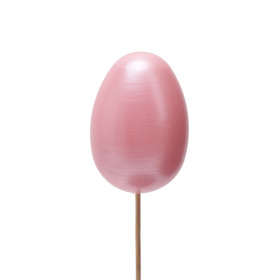 Egg Pearly 2.5in on 20in stick pink
