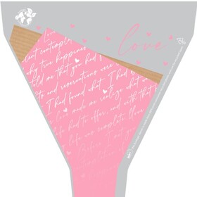 PCR80% Sleeve Love Poem 50x44x12cm pink