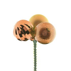Christmas Balls Trio 3cm on 10cm stick taupe