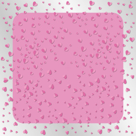Sheet Flying Hearts 80x80cm pink