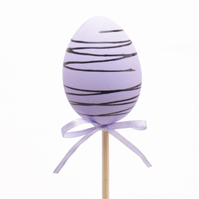 Chocolate Egg 2in on 7in stick lilac