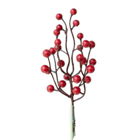 Berry Branch on 50cm stick red berries