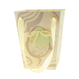 Carrybag Marbled Eggs 15/15x11/11x20cm FSC* yellow
