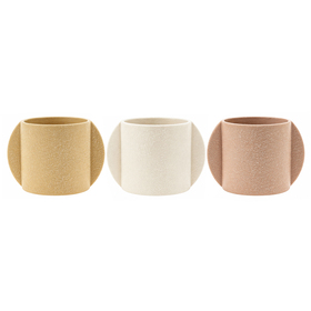Ceramic pots Edwin Ø13xH12,5cm ES12 ass x3