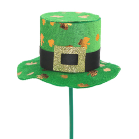 St. Patrick's Hat 3D 3.5x1.5in on 20in stick