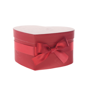 Boîte à chapeau Serenade Embossed 15x19x10cm FSC* rouge