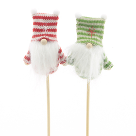 Gnomes Harry & Barry 10cm on 50cm stick assorted x2