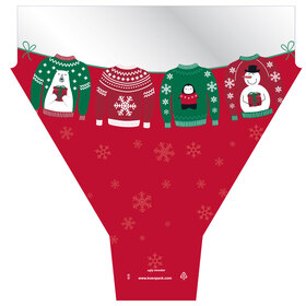 Ugly Sweater 20x17x5in rojo