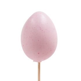 Easter Egg with Spots 6cm on 50cm stick pink