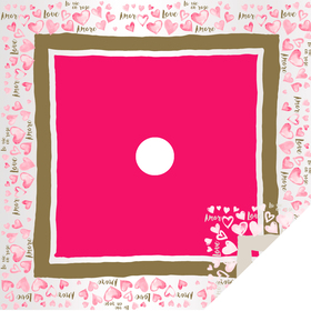 Amore 24x24in pink with hole