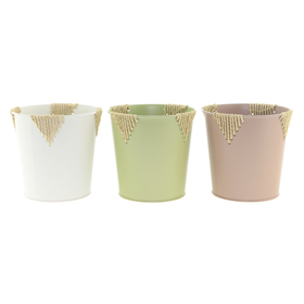 Zinc pot Guus Ø13,2/9,7xH12,2cm ES12 assorted x3