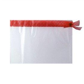 Sleeve Foil Roset De Luxe 40x60cm transp./red
