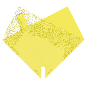 Sleeve Doublé Flower Fashion 37x37cm yellow