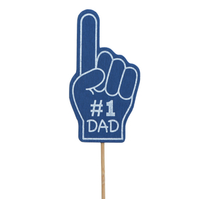 #1 Dad Pick 4.25x2.5in on 20in stick blue