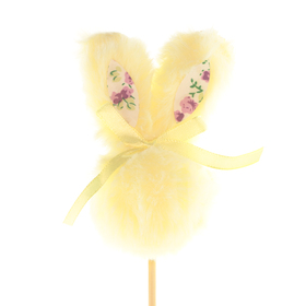 Hase Lulu 9cm auf 50cm Stick gelb