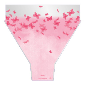 Hoes Papillon 50x44x12cm roze