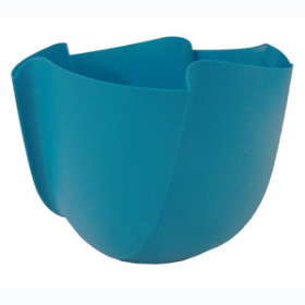 Twister Pot 5in teal blue