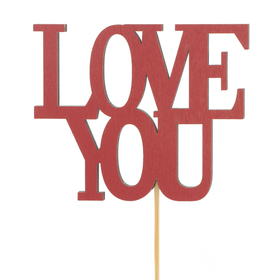 Love you 7x9.4cm en pique 50cm FSC* rouge