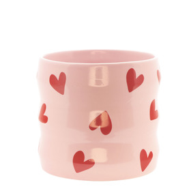 Pot céramique Bubbly Hearts Rose, ES9 8pc/tray
